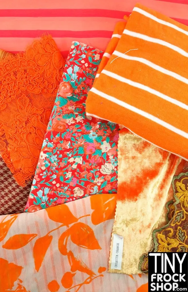 12" Fashion Doll Fabric Pack Assortment - Oranges