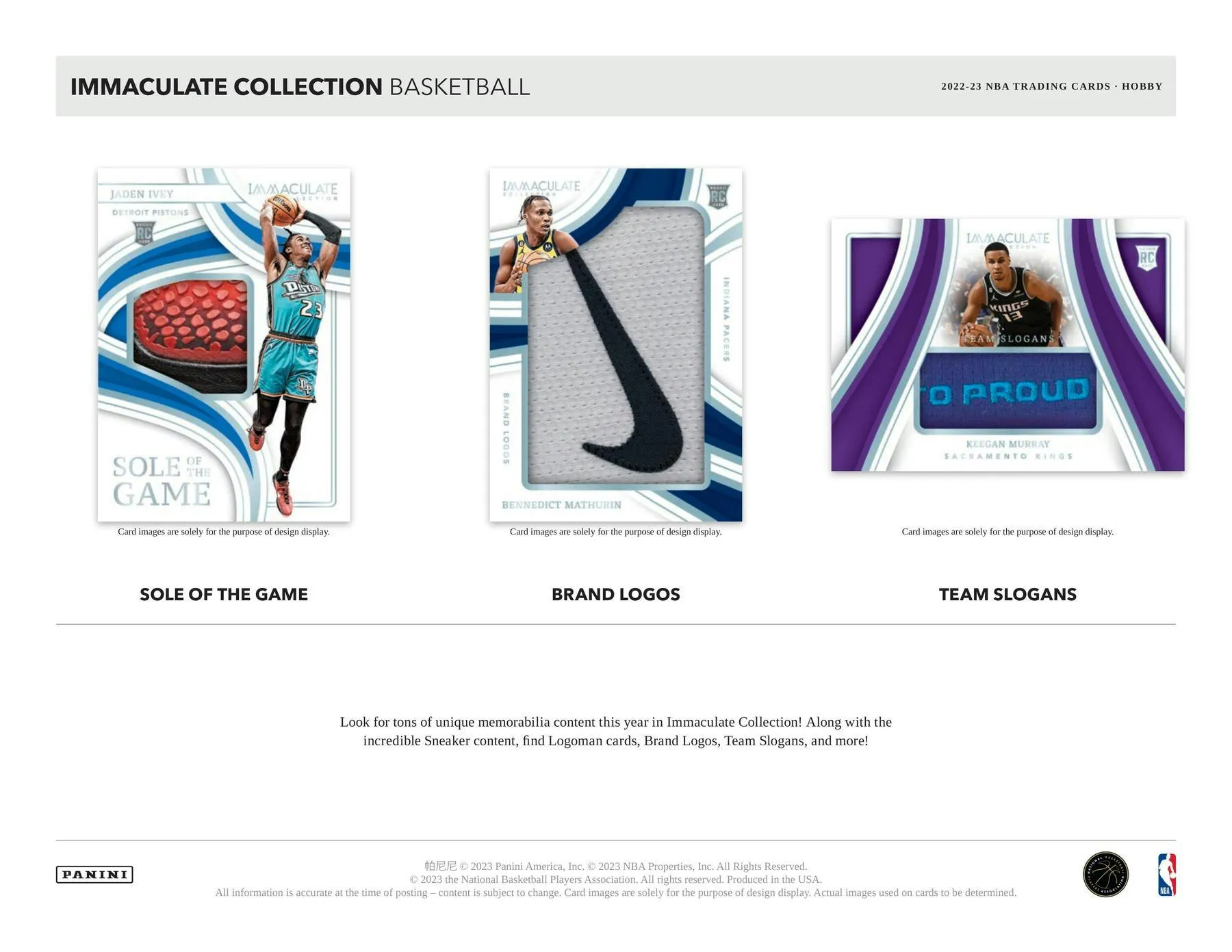 2022-23 Panini Immaculate Basketball Hobby