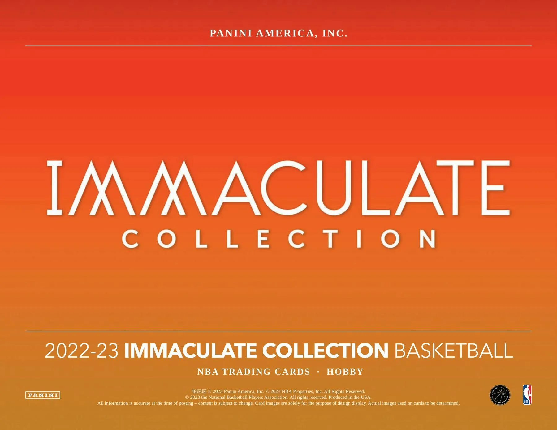 2022-23 Panini Immaculate Basketball Hobby