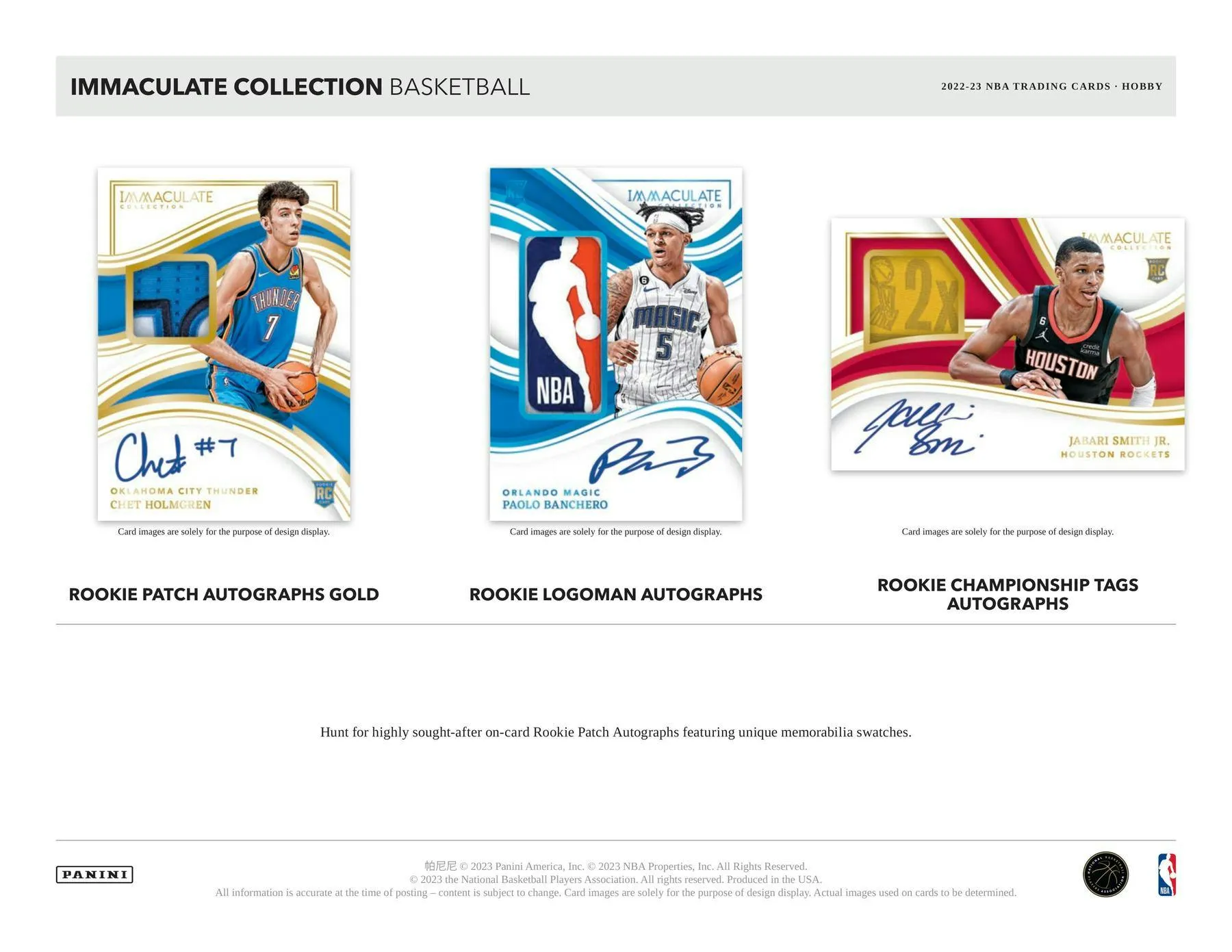 2022-23 Panini Immaculate Basketball Hobby