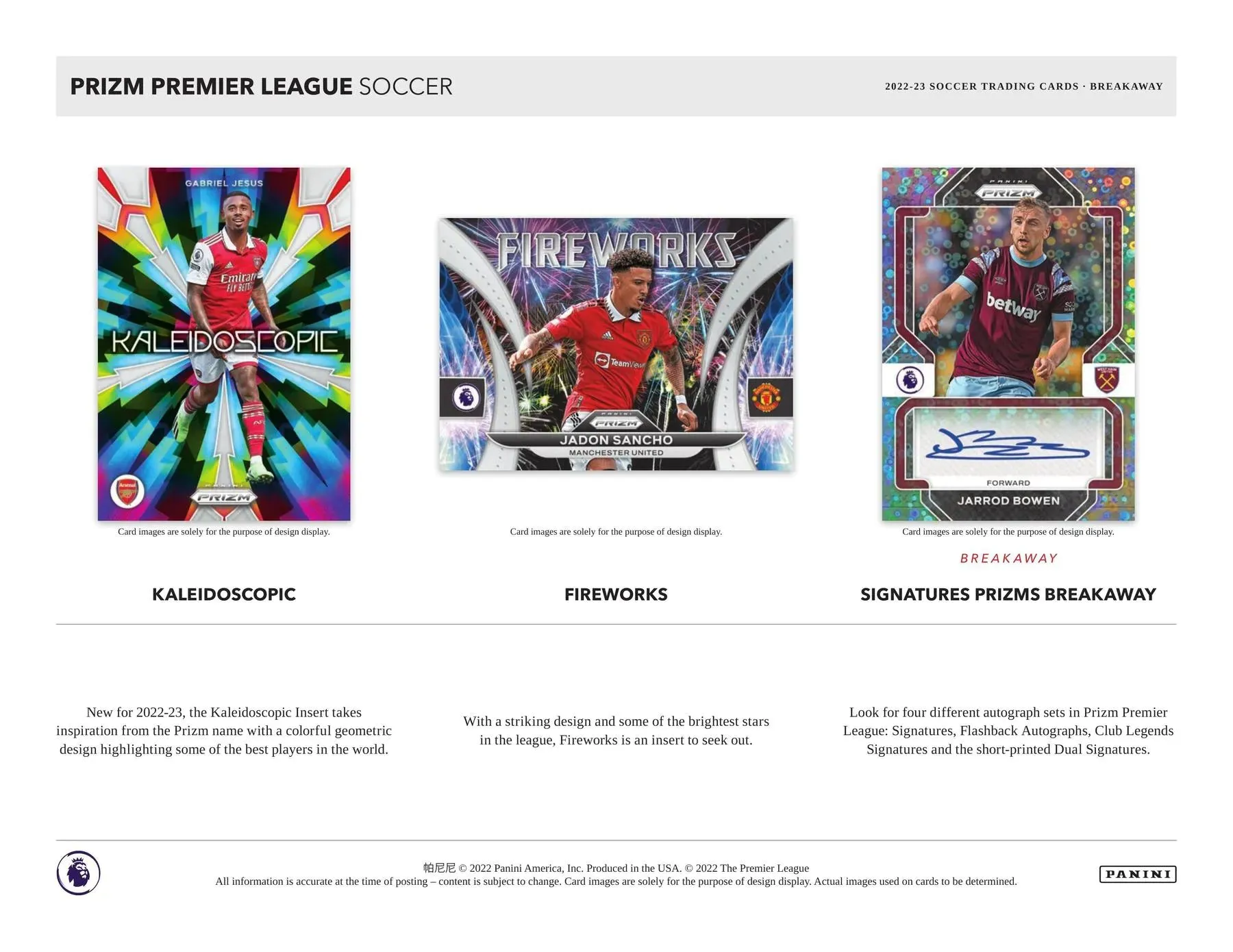 2022-23 Panini Prizm Premier League EPL Soccer Breakaway Box