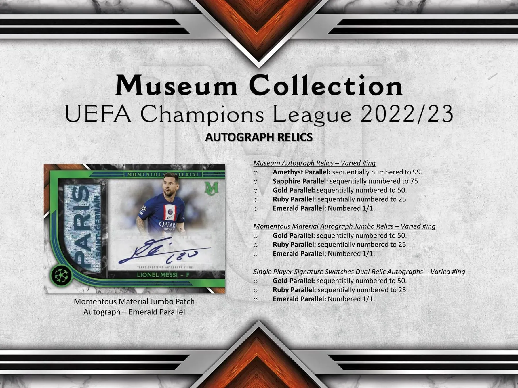 2022/23 Topps Museum Collection UEFA Champions League Soccer Hobby Box