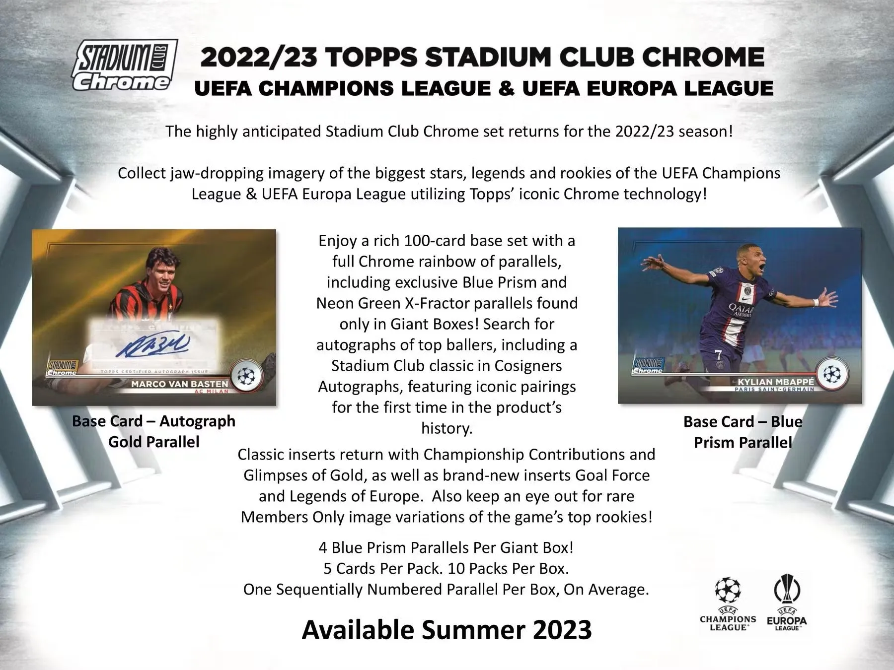 2022/23 Topps Stadium Club Chrome UEFA Club Competitions Soccer Giant Box