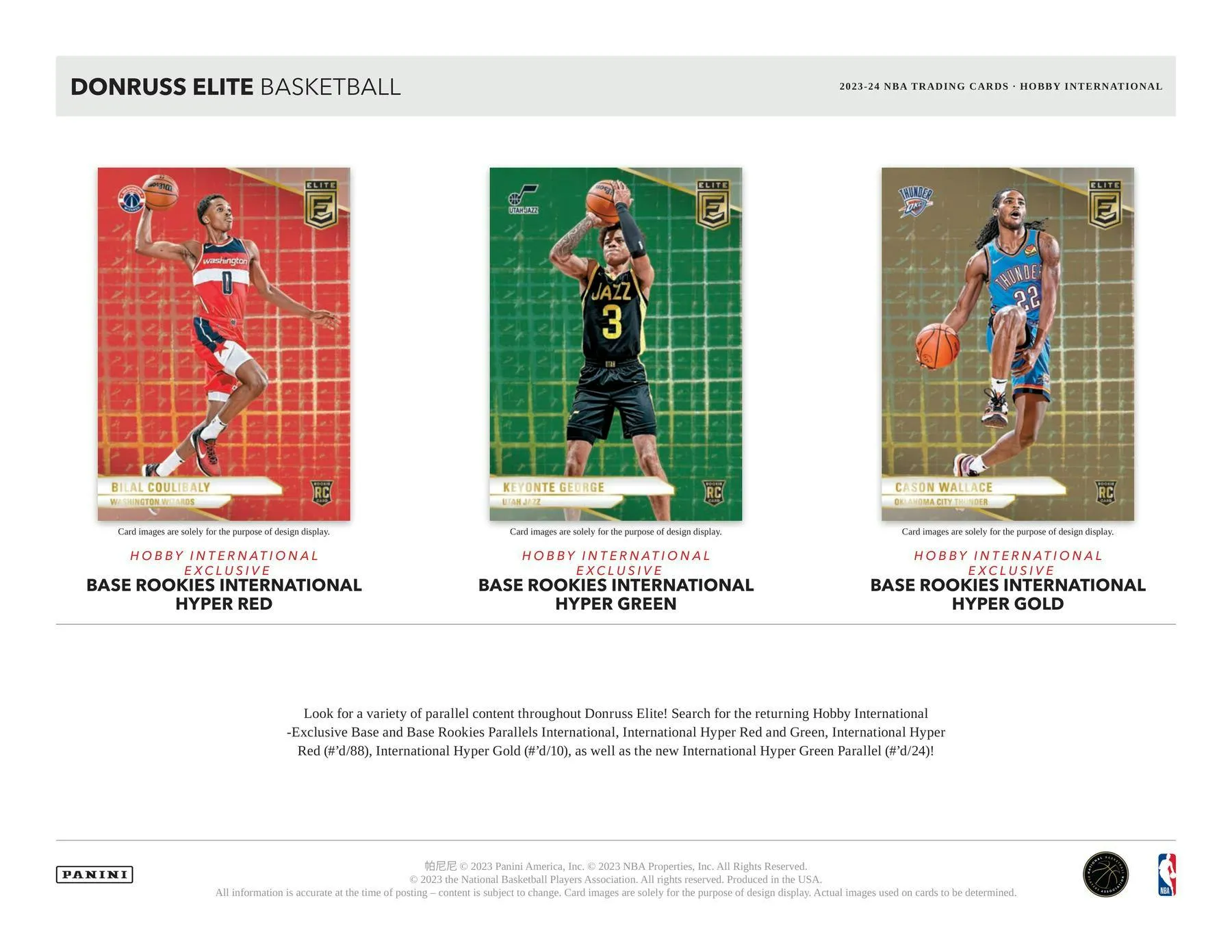 2023-24 Panini Donruss Elite Basketball International Hobby Box