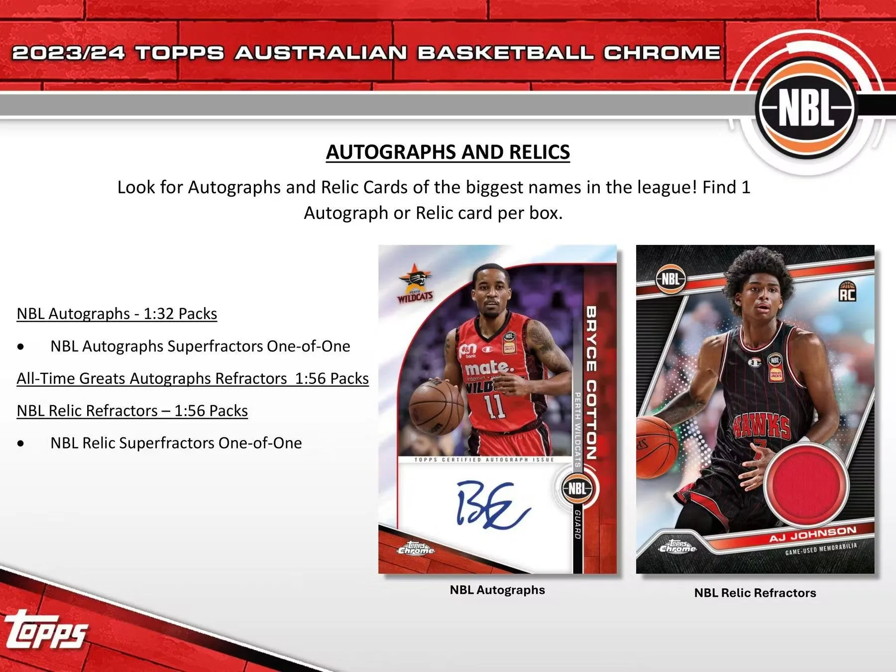 2023-24 Topps Chrome NBL Australian Basketball Hobby Box