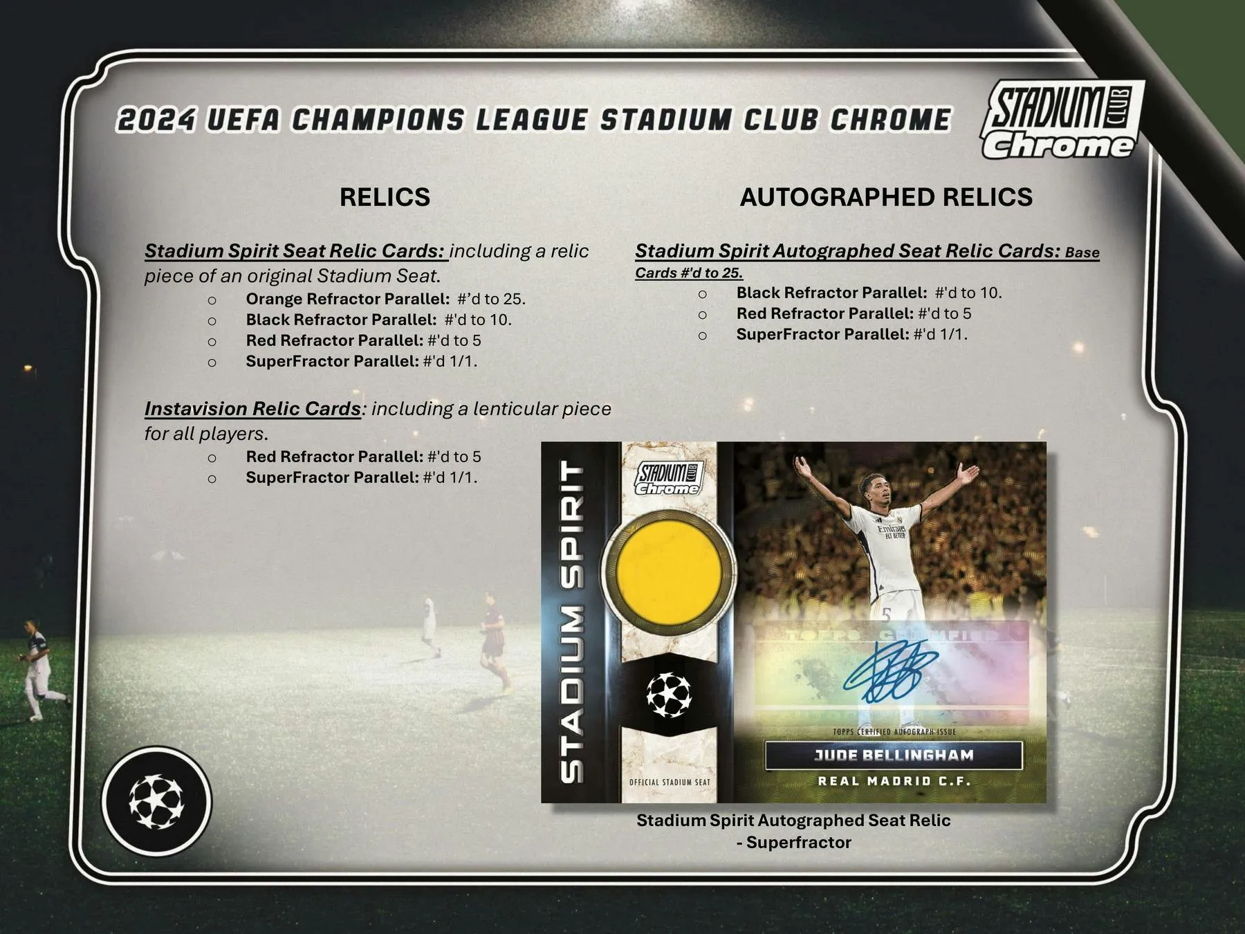 2023-24 Topps Stadium Club Chrome UEFA Club Competitions Soccer Hobby Box