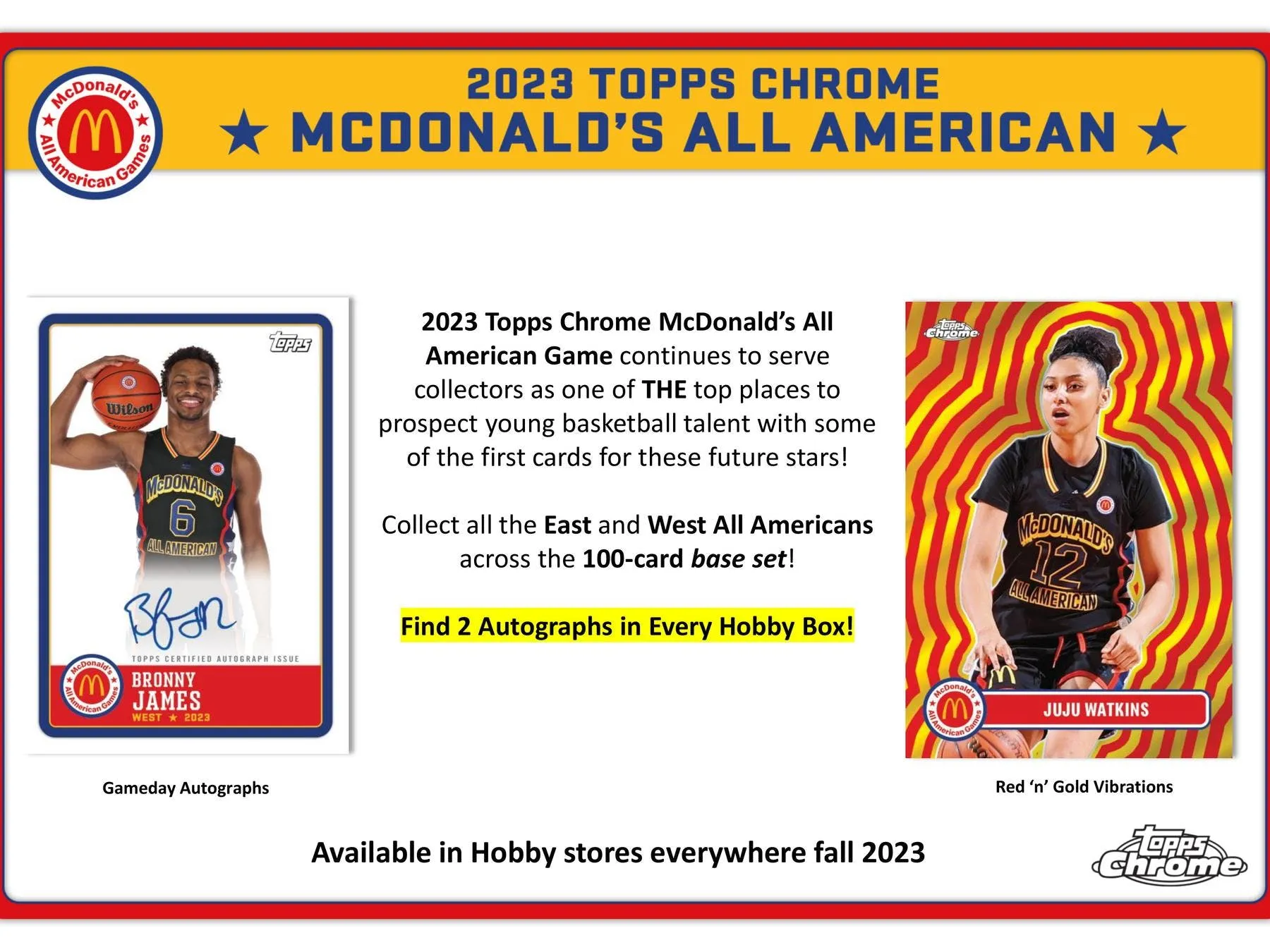 2023 Topps McDonald's All American Chrome Basketball Hobby Box