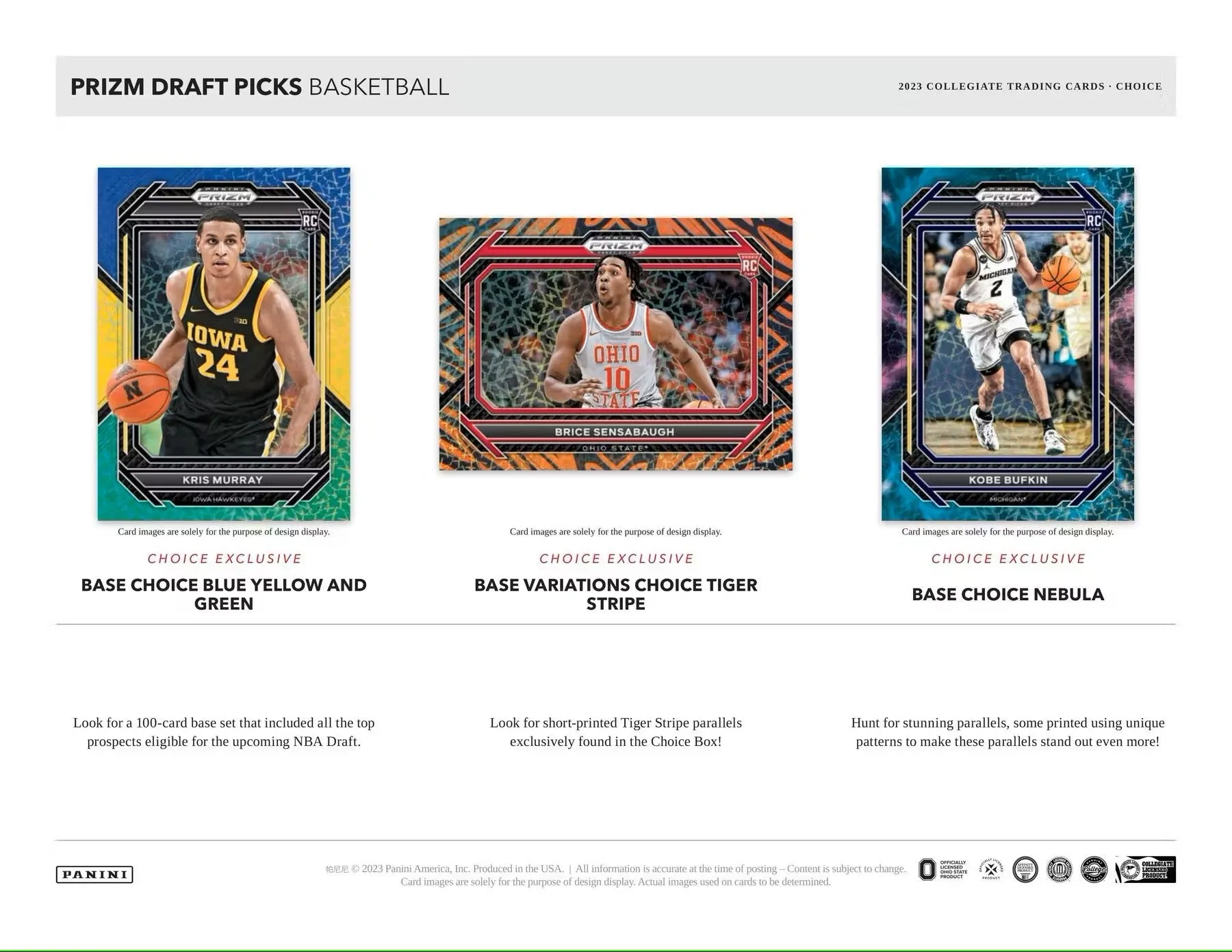 2023/24 Panini Prizm Draft Picks Basketball Choice Box