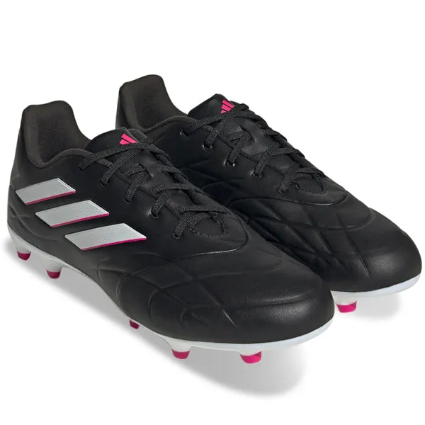 adidas Copa Pure.3 Firm Ground Soccer Cleats (Core Black/White/Pink)