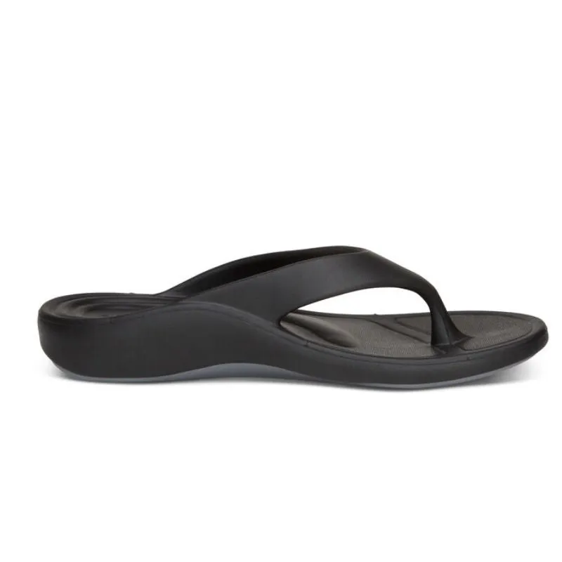 Aetrex Maui Black Men's Flips