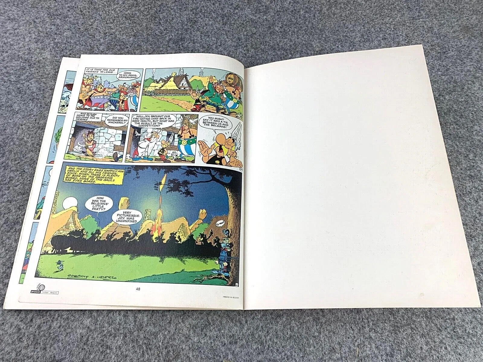 Asterix in Belgium  - 1970s Hodder/Dargaud UK Edition Paperback Book Uderzo