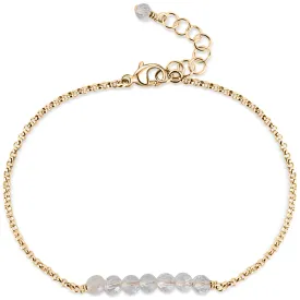 Balance Bar | White Topaz | Gold