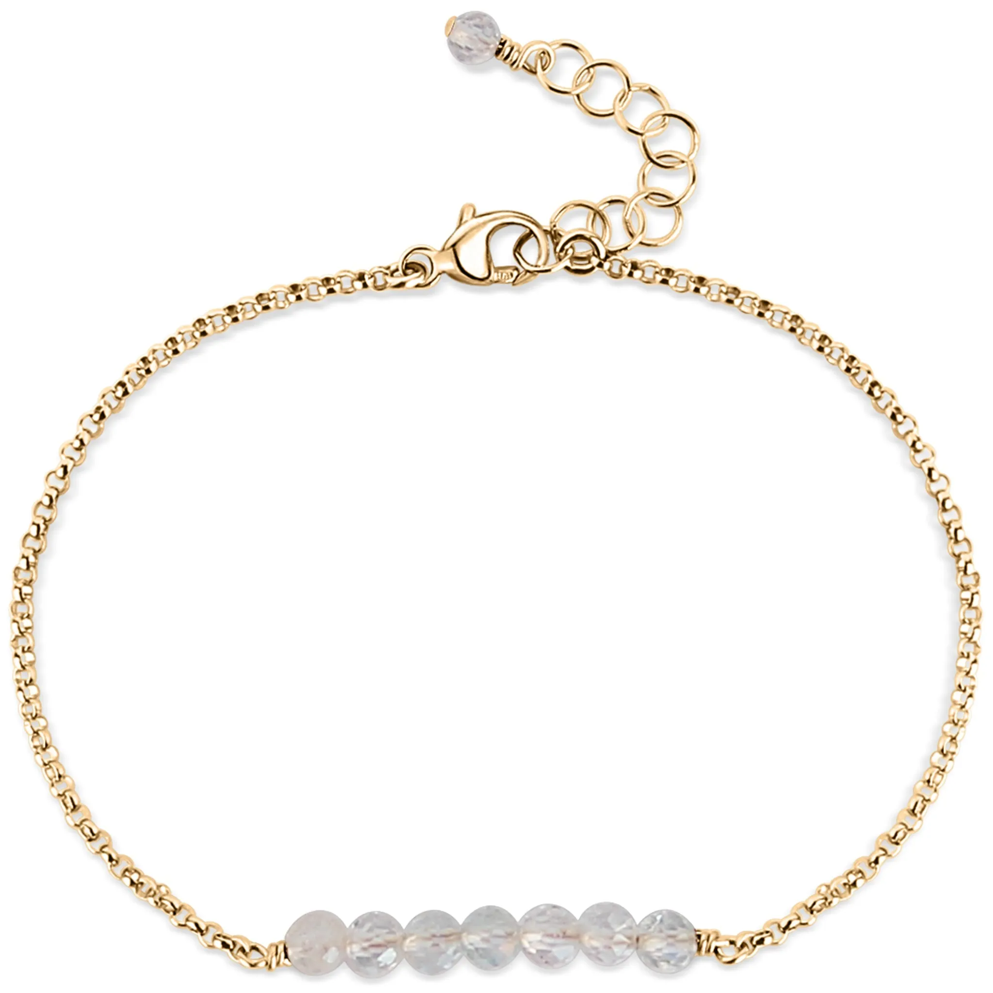 Balance Bar | White Topaz | Gold