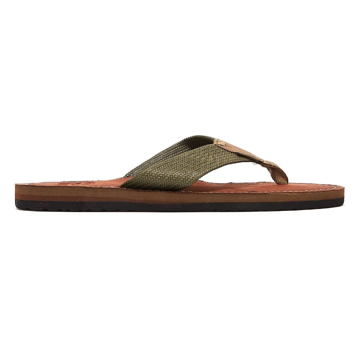 Barbour Toeman Mens Olive Flip Flops