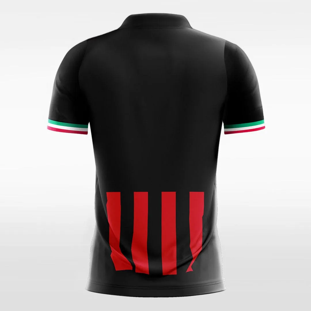 Black-Red Stripe - Custom Kids Soccer Jerseys Cool Design