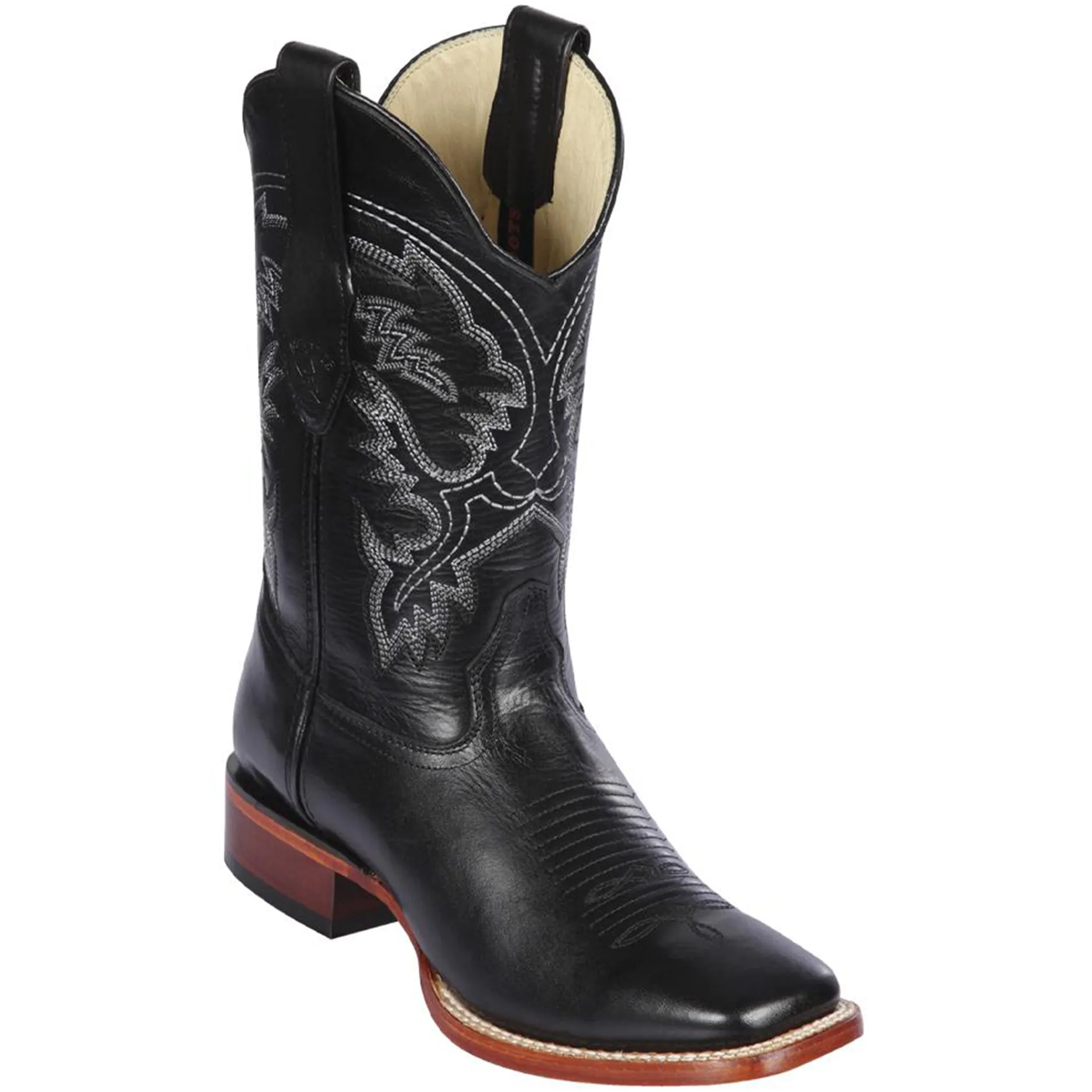 Black Square Toe Cowboy Boots