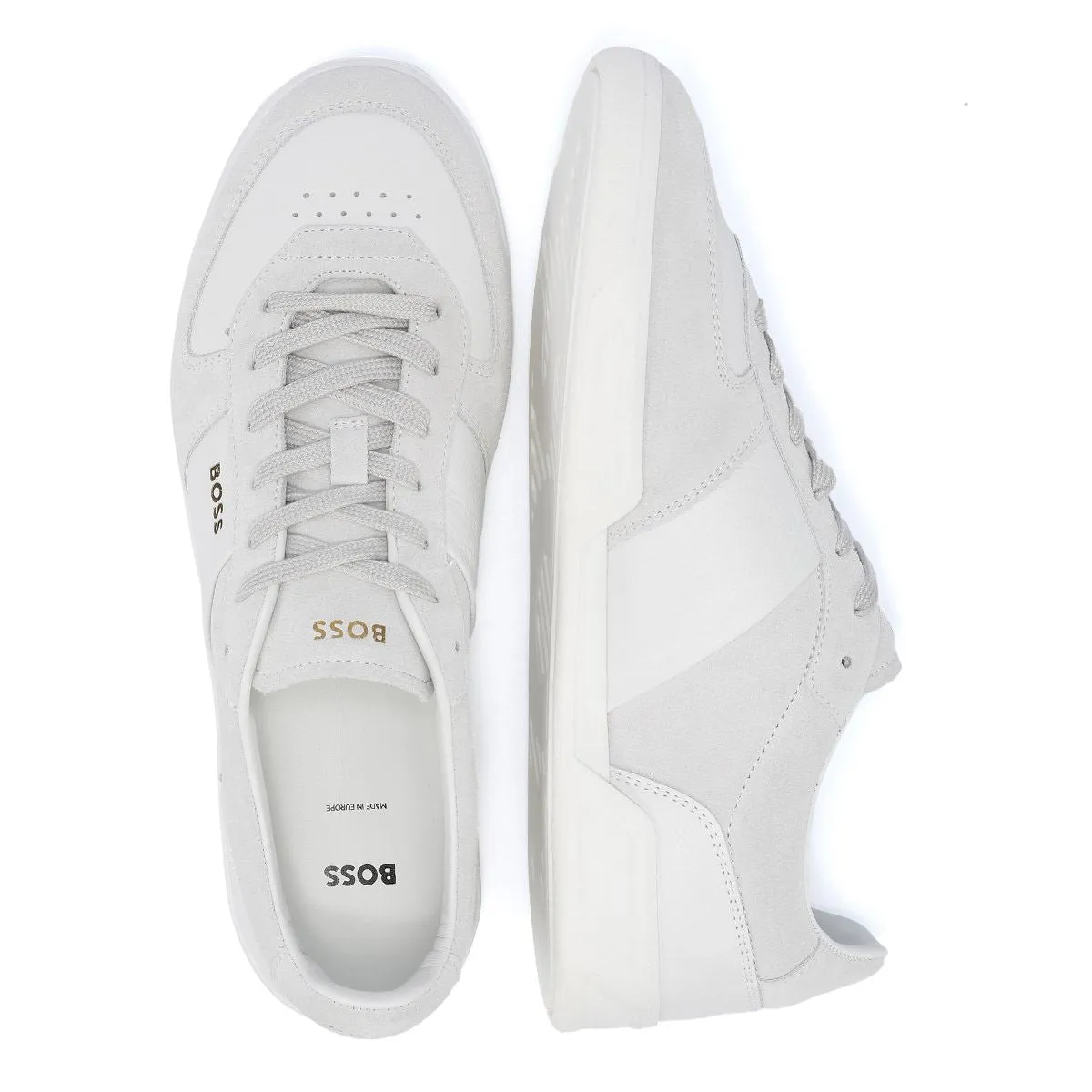 Boss Brandon Suede/Leather Men's White Trainers