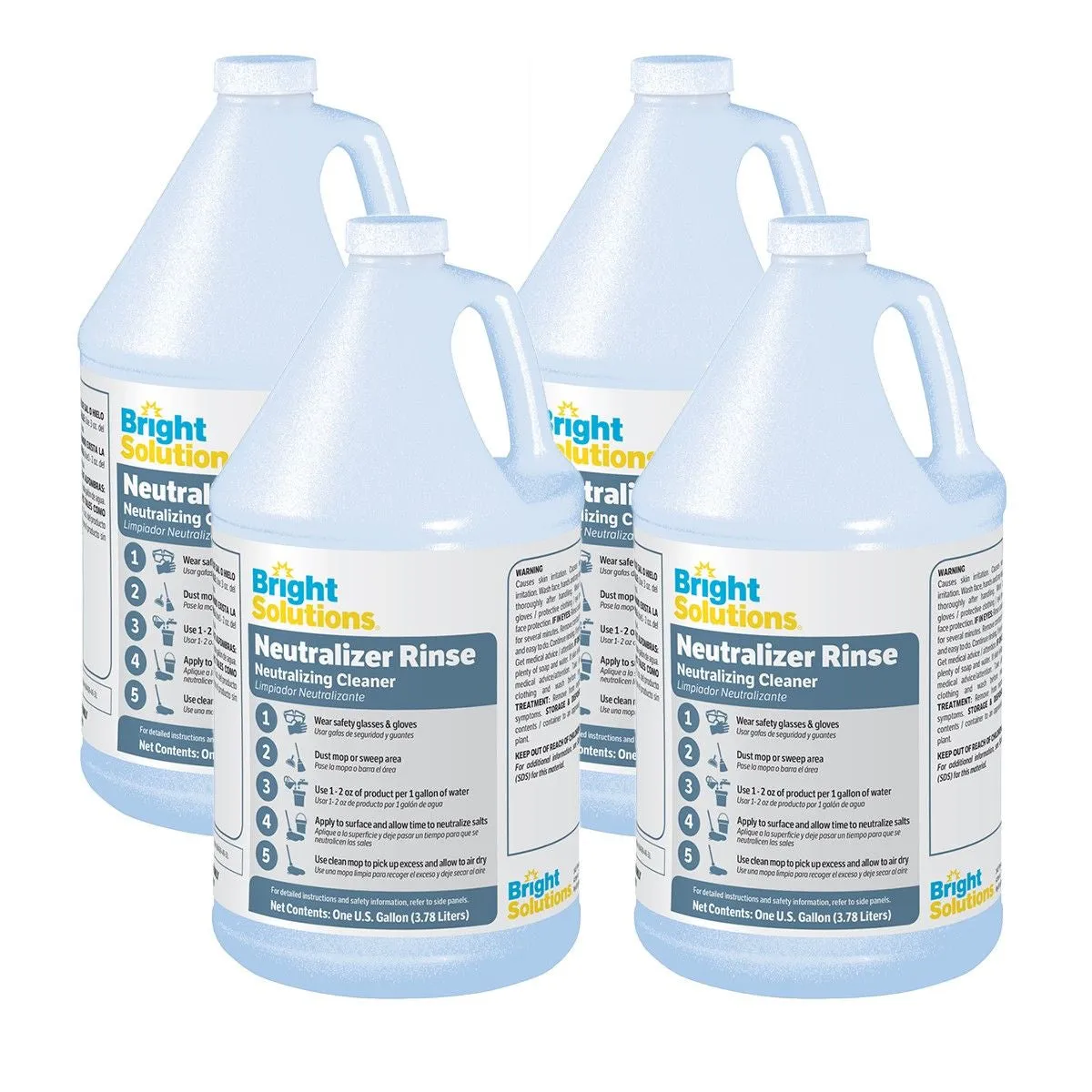 Bright Solutions® 'Neutralizer Rinse' Floor Cleaner (1 Gallon Bottles) - Case of 4