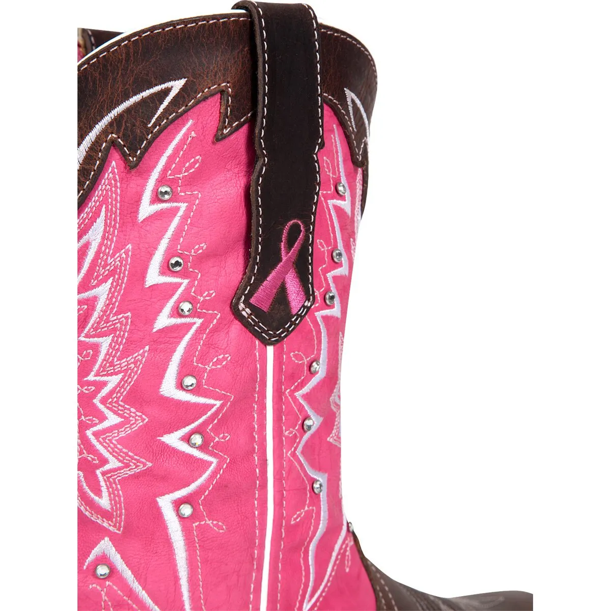 Durango Womens Pink Leather Breast Cancer Western Cowboy Boots