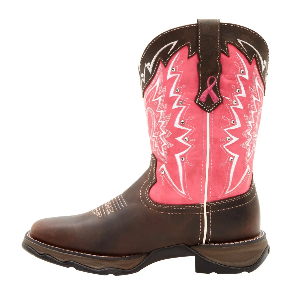 Durango Womens Pink Leather Breast Cancer Western Cowboy Boots