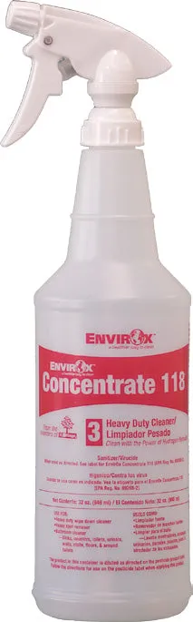 EnvirOx Trigger Spray Bottle, 118 Heavy Duty Dilution, Red