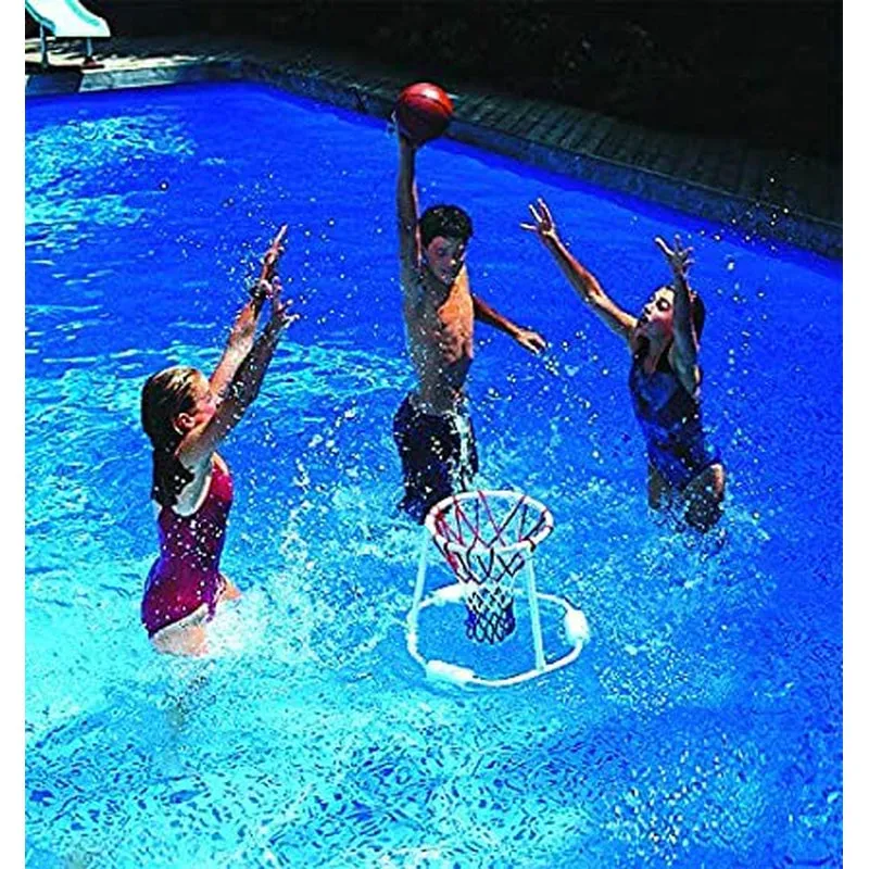 Fitfix Pool Basketball Goal Net - Large (Red & White)