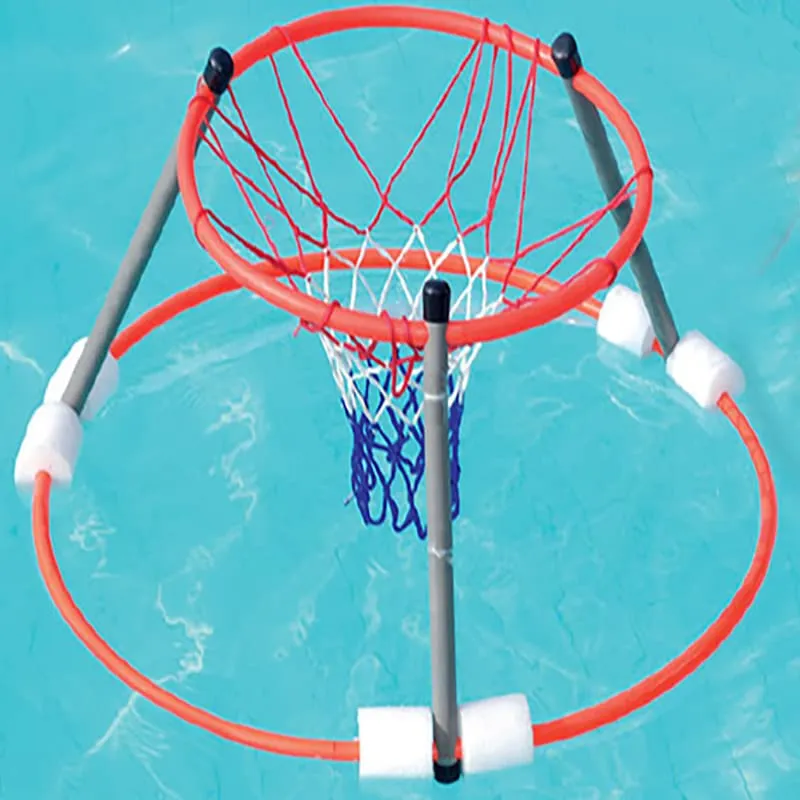 Fitfix Pool Basketball Goal Net - Large (Red & White)