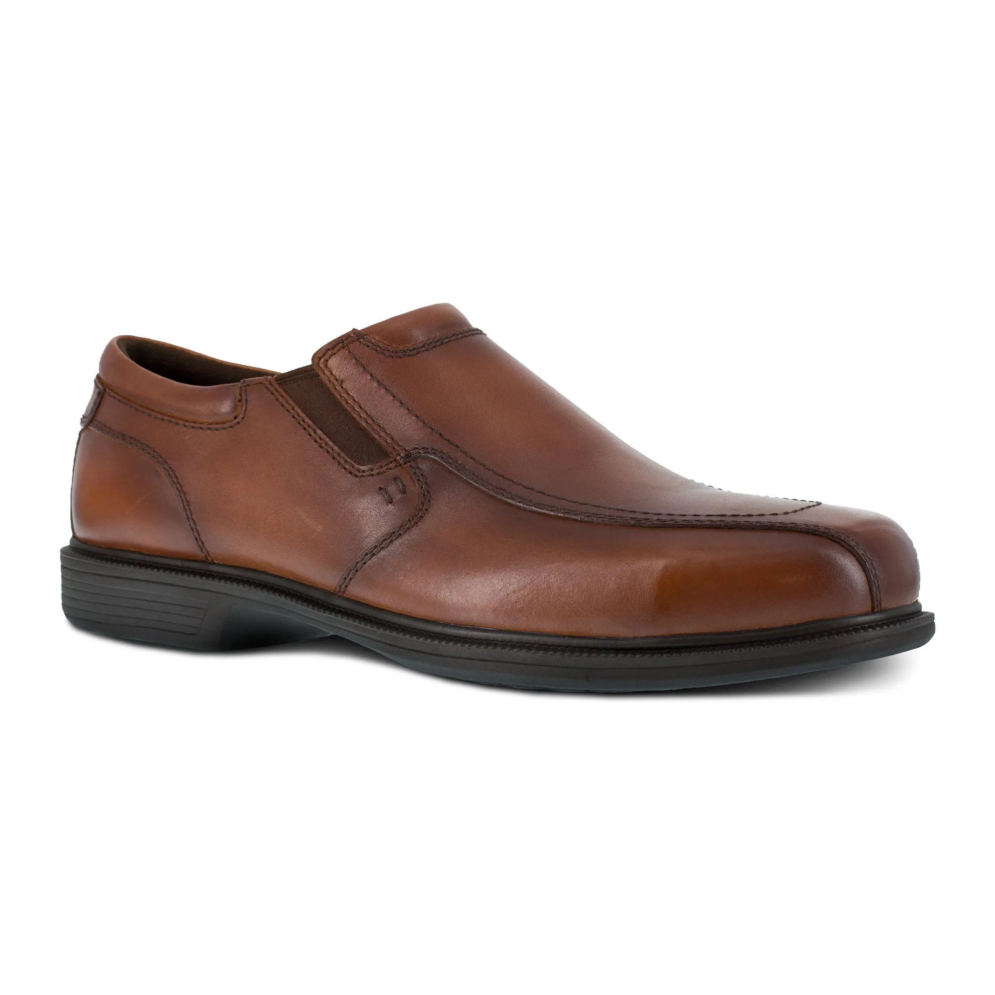 Florsheim Mens Brown Leather Loafers Dress Slip-On Work ST