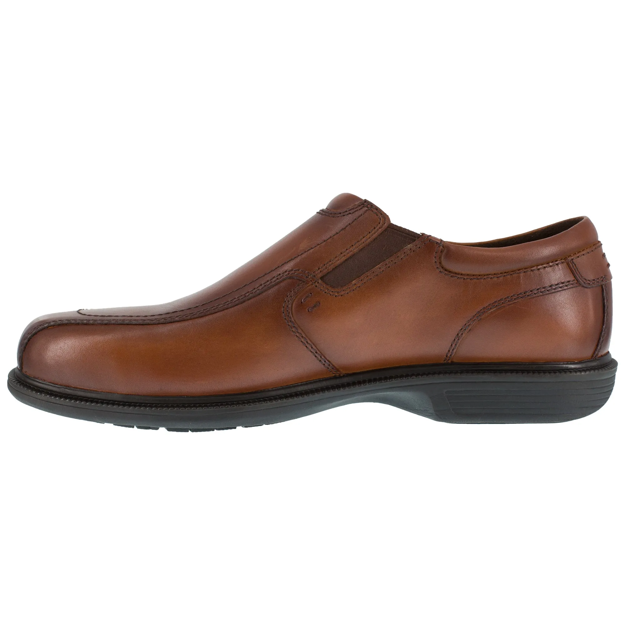 Florsheim Mens Brown Leather Loafers Dress Slip-On Work ST