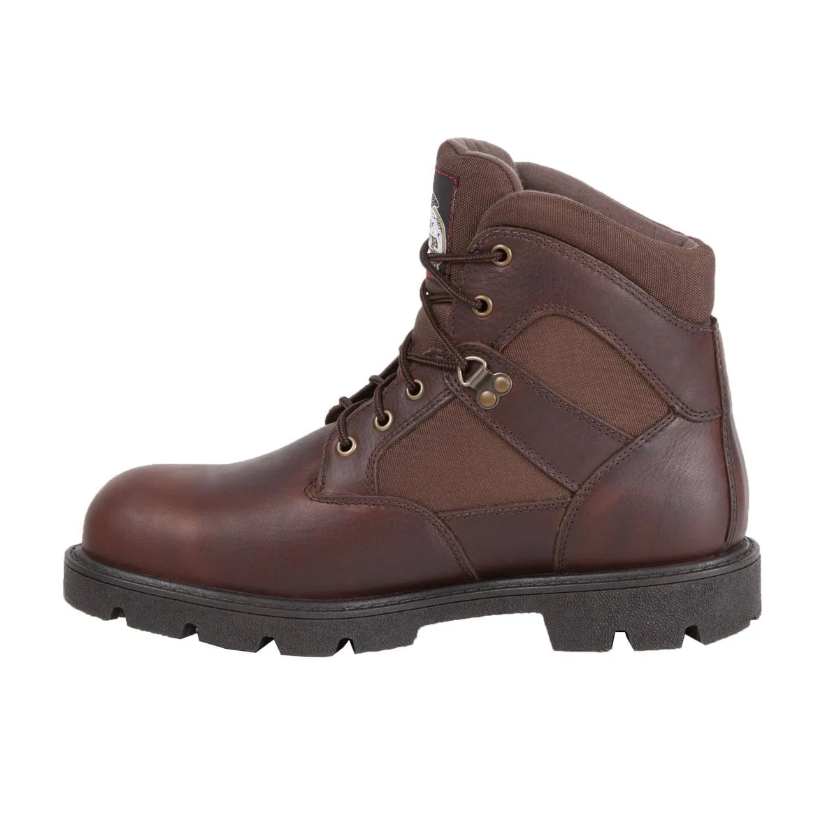 Georgia Homeland Mens Brown Leather Waterproof Cordura Work Boots