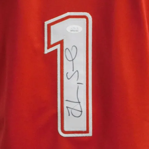 Hope Solo Autographed Soccer Red Jersey (JSA)