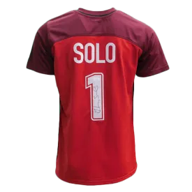 Hope Solo Autographed Soccer Red Jersey (JSA)