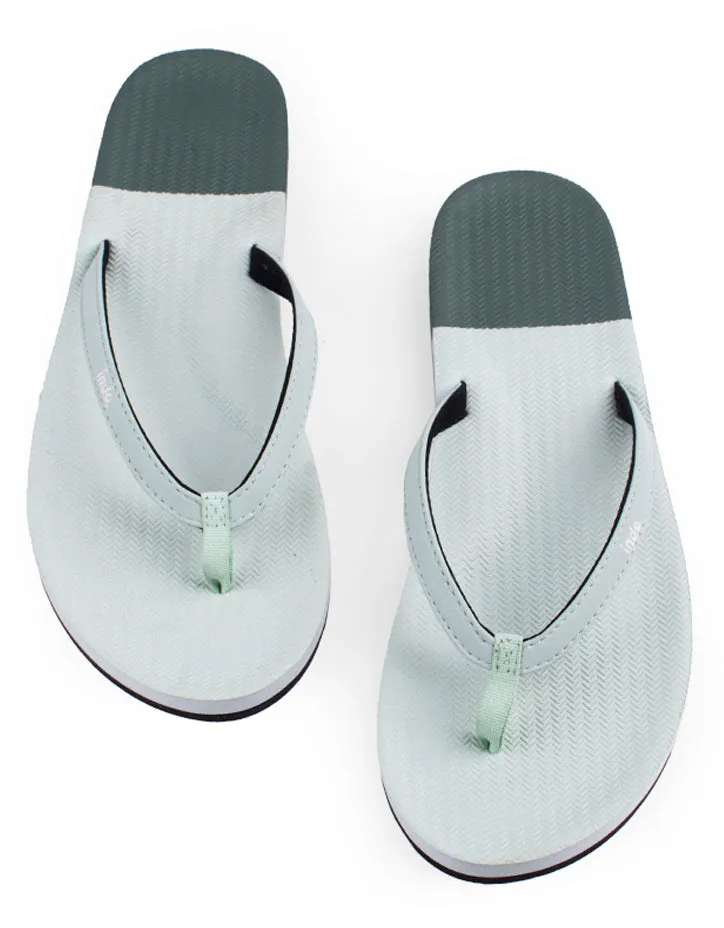 Indosole Essentials Flip Flops Women Color Block Light Leaf - Leaf