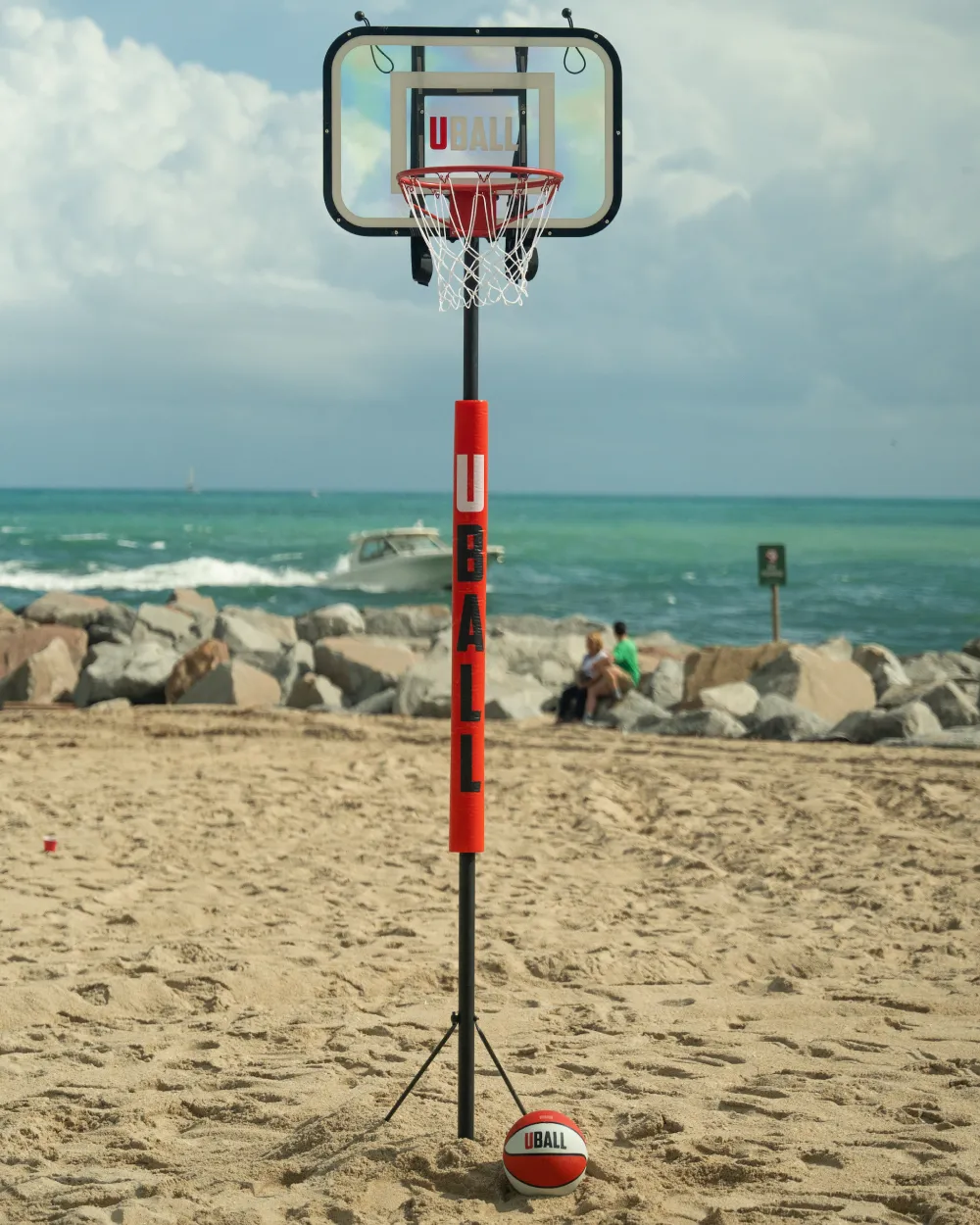 Inground Trampoline Basketball Hoop