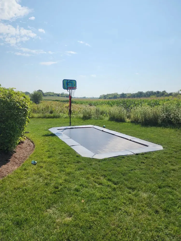 Inground Trampoline Basketball Hoop