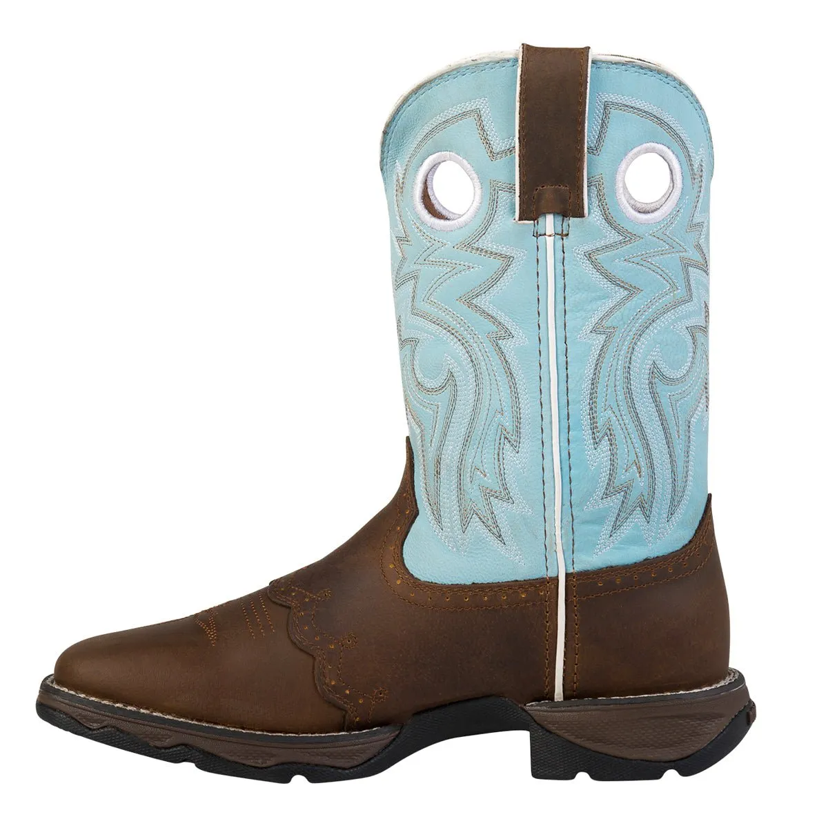 Lady Rebel by Durango Womens Powder Blue Leather Saddle Cowboy Boots