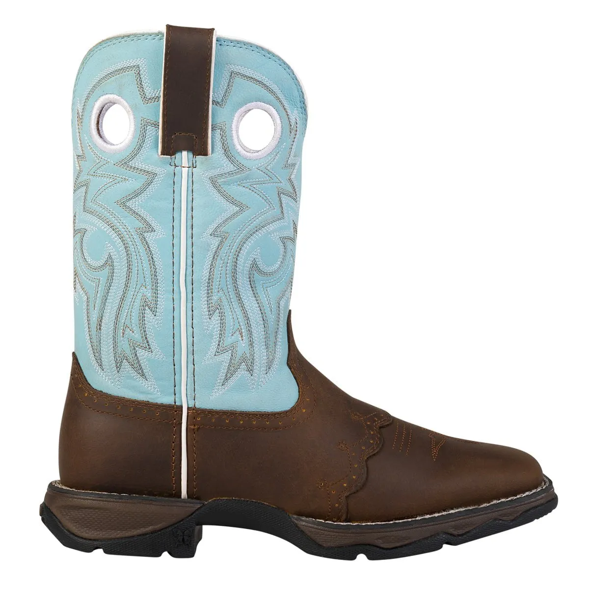 Lady Rebel by Durango Womens Powder Blue Leather Saddle Cowboy Boots