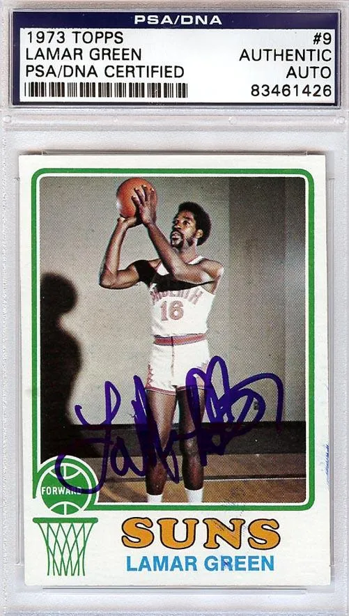 Lamar Green Autographed 1973 Topps Card #9 Phoenix Suns PSA/DNA #83461426