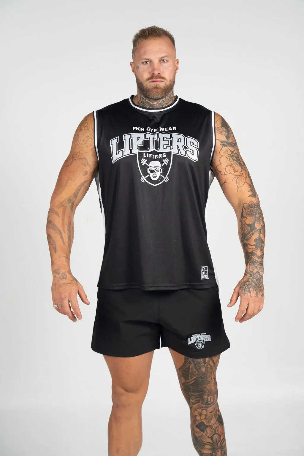 LIFTERS | Men's Gym Training Jersey Singlet | Black