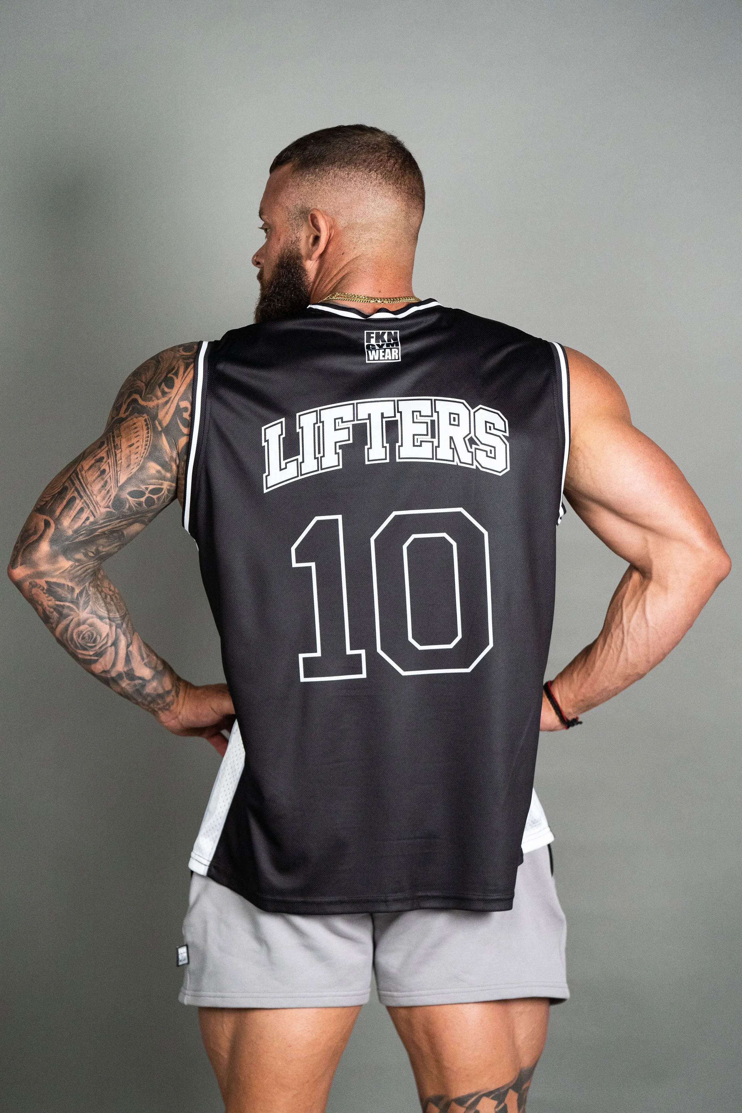 LIFTERS | Men's Gym Training Jersey Singlet | Black