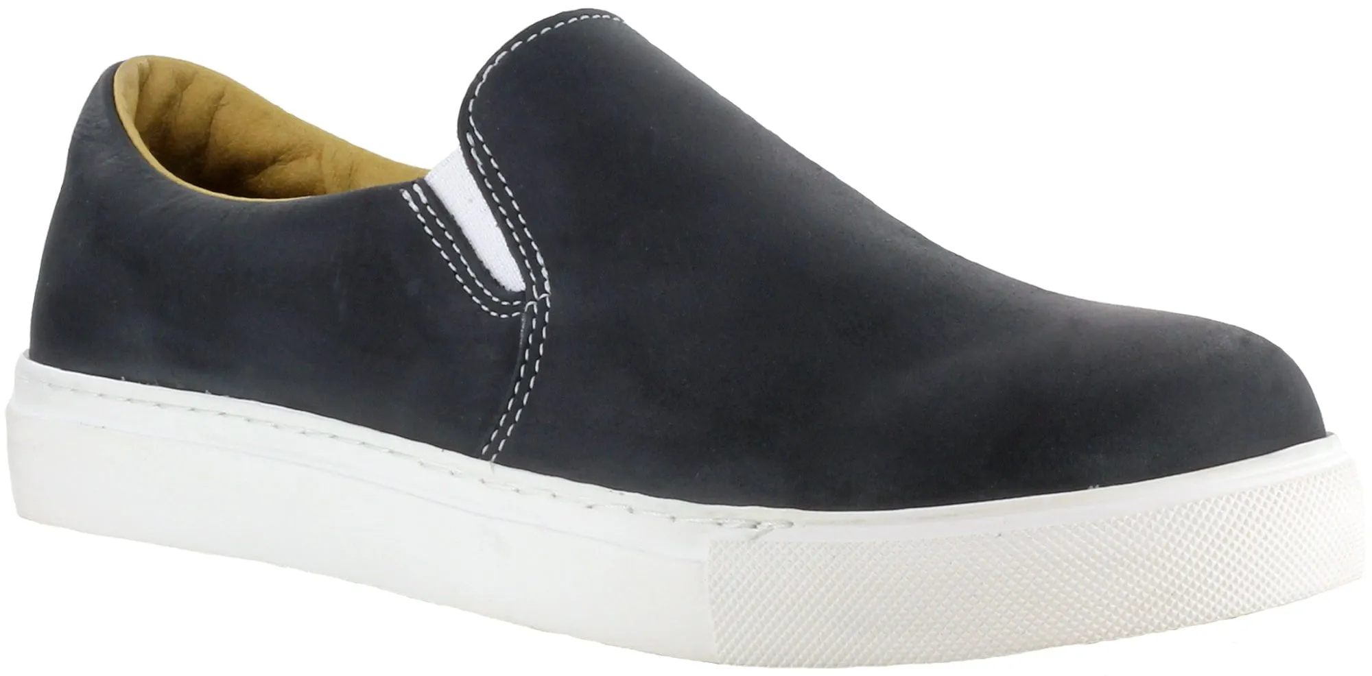 Mellow Walk Jessica Womens Black Leather Slip-On Shoes 8 E