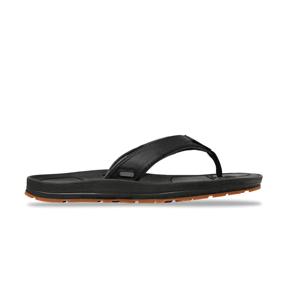 Men's Astral Filipe Flip Flops Color: Space Black