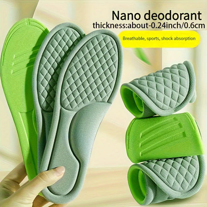 Mens Sports Insoles with Deodorizing and Massage Technology