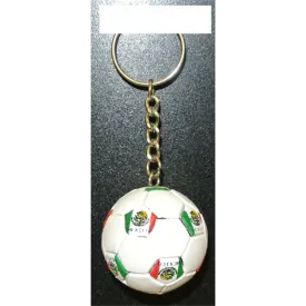 Mexico Soccer Ball Metal Key Chain