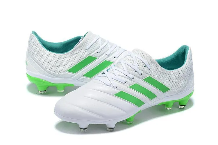 New Adidas Copa 19   FG Exhibit Soccer Cleats Shoes Bright Green White