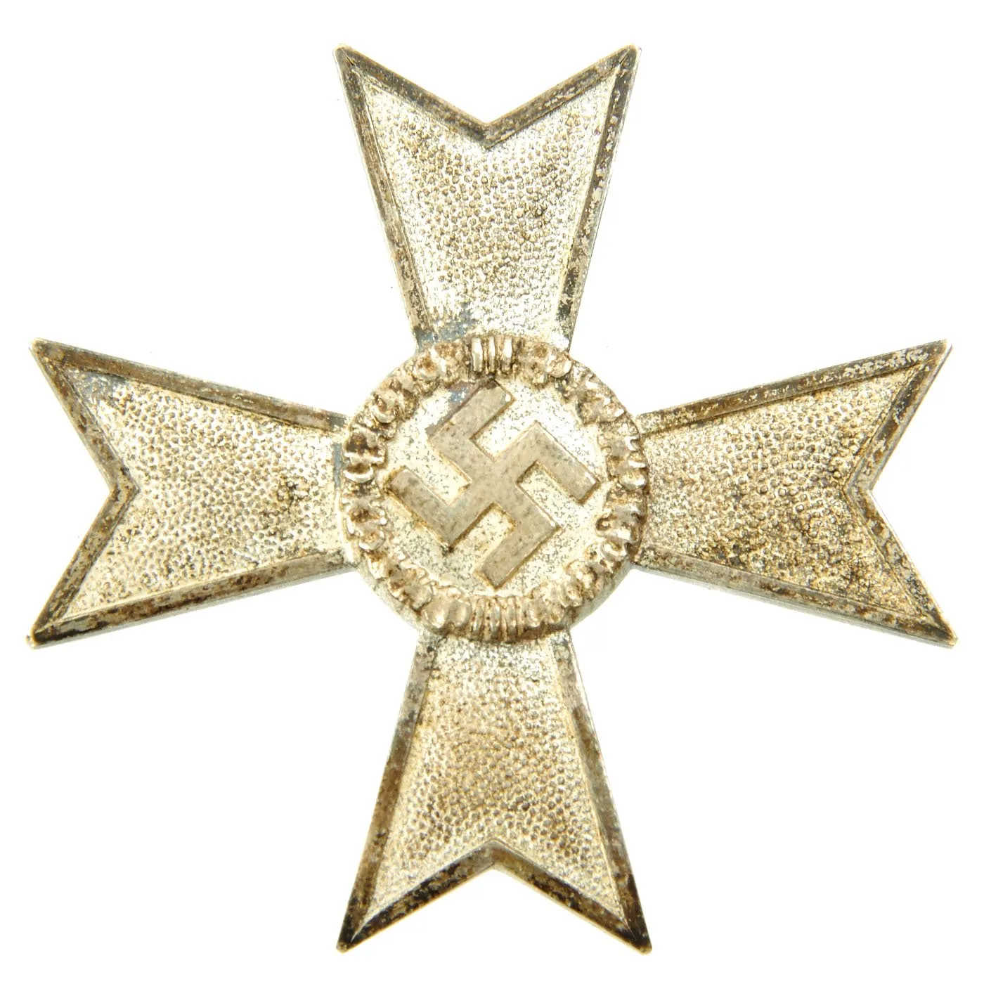 Original German WWII Cased War Merit Cross KvK 1st Class in Silver with Box by Deschler & Sohn of Munich