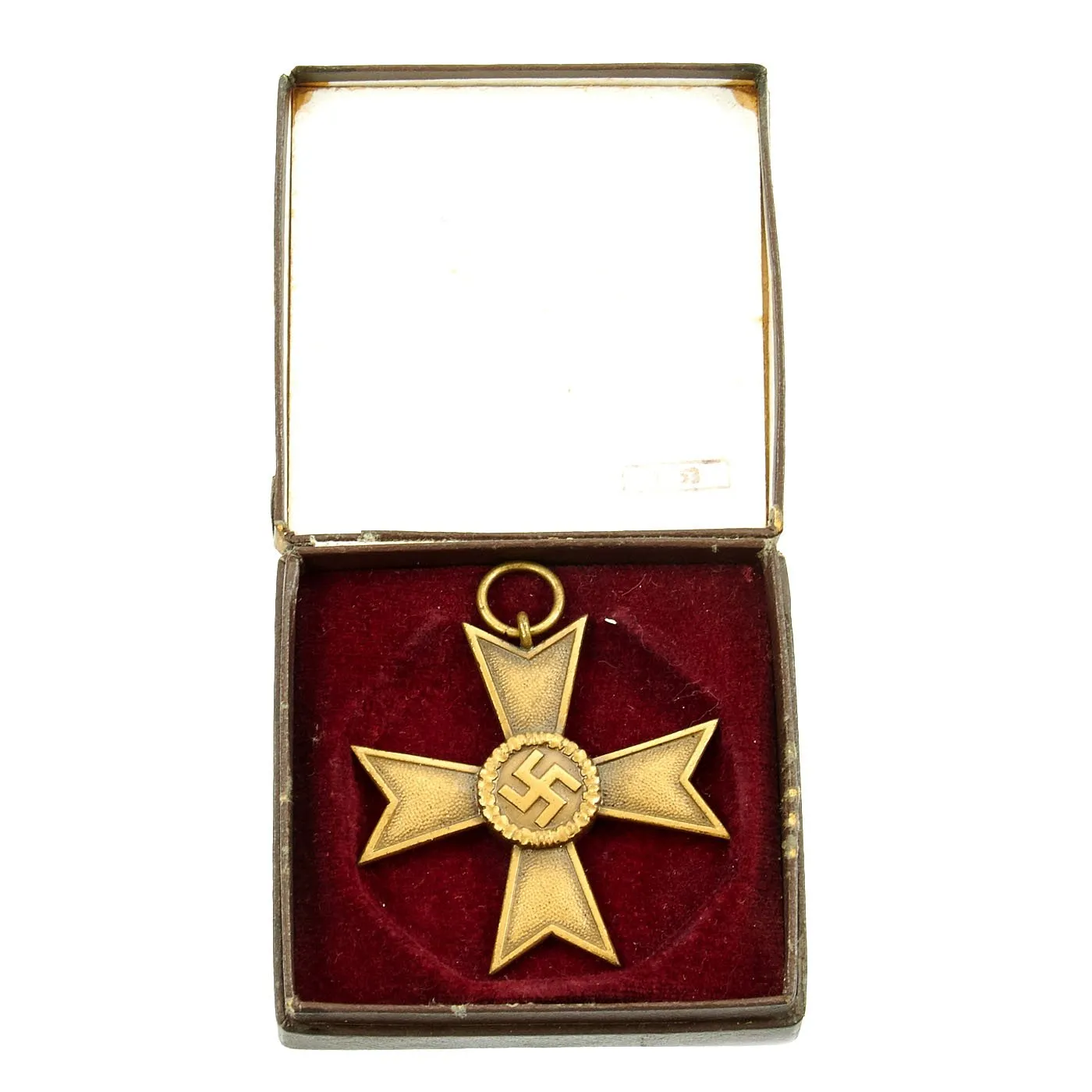 Original German WWII War Merit Cross KvK 2nd Class in Case maker marked L/53 - Kriegsverdienstkreuz