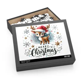 Personalised/Non-Personalised Puzzle, Christmas Reindeer (120, 252, 500-Piece)