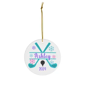 Personalized Christmas Ceramic Golf Ornament