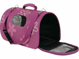 PET CARRIER FLOWER PLUM SMALL